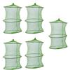 Lurrose Rete da Pesca Pieghevole 5 Pezzi, Rete Verde in Nylon | Pesca, Adatta a Aragoste e Alborelle, Funzione Anti-fuga, Asciugatura Rapida