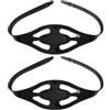 Luxshiny 2 Pezzi Cinturino per Maschera Subacquea in Silicone Nero, Regolabile, Ricambio per Occhialini da Nuoto, per Donne, Immersioni e Snorkeling in Mare