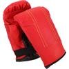 POPETPOP Guantoni da Boxe per Allenamento in Arti Marziali Miste Imbottitura in Schiuma Poliuretanica e Rivestimento in Cuoio Rosso Antiusura per Fitness e Combattimento