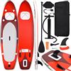 Bussandri SUP-Board-Set Aufblasbar Rot 300x76x10 cm