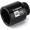 CASOMAN Chiave a bussola da 1/2 x 46 mm profonda, 6 punti, lunghezza 78 mm, metrica, CR-MO