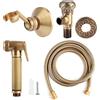 Mumusuki Doccette a mano Bidet in ottone vintage Spruzzatore Staffa per soffione Kit tubi flessibili Accessori per il bagno Doccia per cani