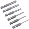 Garosa Punte per Cacciavite Piatto 6 Pezzi 2,0-6,0 mm, Set di Aste Magnetica con Codolo Esagonale di Precisione, Accessori per Avvitatore con Punta a Testa Piatta, Intaglio Standard