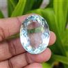 Topazio blu brasiliano naturale certificato 110,10 ct pietra preziosa sciolta...