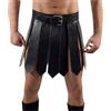 Dasongff Gonna da Gladiatore da uomo, con una spalla, gonna da guerriero romano, costume da cosplay, vestito per feste di Halloween, Nero , Taglia unica