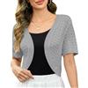 Totatuit Donna Bolero Estivo Cardigan Lavorato a Maglia Corto Coprispalle Primaverile Aperta Senza Bottoni Donna Elegante Moda Fit Elastico Autunno Cardigan da Party
