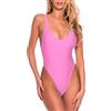RELLECIGA Slip da Donna Fuchsia High Cut Low Back One Piece Swimwear - Slip da Bagno Taglia M