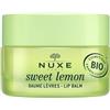 Nuxe Sweet Lemon Baume Lèvres 15 ml Idratante Ammorbidente Labbra Secche Bio&Vegan Balsamo