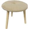 Sgabello imbottito beige Ø 36x35 cm