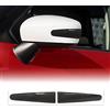 4R Quattroerre.it 2332 Profili Protettivi Adesivi per Specchietti Auto, Nero Metallizzato, Set da 2