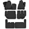 ELEMENT Set di Tappetini Auto in Gomma TPE 3D per FORD Tourneo Custom | 8 Posti | 2013 - Oggi | Tappetini Auto Originali 100% Adatti, Gomma Auto Universali Resistanti