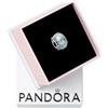 PANDORA Ciondolo Moments in argento Sterling con fiocco di neve e vetro di Murano blu ghiacciato