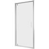 NOVELLINI Porta doccia battente L 76-82 cm x H 200 cm in vetro trasparente SP. 6 mm, profilo silver, serie Era