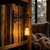 CliffofLove Lanterna decorativa per libreria, lampada da lettura per topi di biblioteca, lampada a LED antica per libri fantasma, lampada da angolo per studio, angolo lettura, regalo unico per gli amanti dei