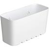 TATAY Mensola Bagno Senza Foratura Rettangolare | Incluse Ventose | Supporta 1,5 kg | Polipropilene Resistente all'Umidità | Misura Piccola | 20 x 8,5 x 11 cm - Modello Standard - Bianco