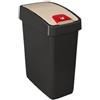 keeeper Cestino Premium con Coperchio Basculante, Soft Touch, 25 L, Magne, Grigio Grafite