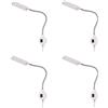 Lixada 1/2/3 pezzi 6W LED macchina da cucire lampada di base fissa tubo flessibile design collo d'oca per attività domestiche (4 pezzi)