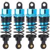 Dilwe Ammortizzatore RC, Ammortizzatore in Alluminio 4 Pezzi con Riprogettazione Compatibile con HSP 1/10 RC Car Climbing(Blu)