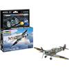 Revell Supermarine Spitfire MK.VB 63897 - Modellino in plastica Non costruito/Non Verniciato, in Scala 1:72, con Colla Professionale Contacta, Pennello e Colori Aqua Color selezionati