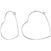 Qings Argento Sterling Orecchini a Cerchio Forma di Cuore Piccoli Medi Grandi Sottili Orecchini Cerchio Donna Cuore Semplici Geometrici Huggie Hoops per Donne Ragazze Diametro 27mm