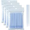 HUZNA 400 PCS Microbrush Micro Applicatori Ciglia,Usa e Getta,Spazzole di Trucco,per Extension Ciglia Rimozione Trucco Nail Art Pittura Make-up, Pulizia(Blu)