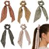 GWEOR 5 Sciarpe per Capelli Scrunchies Floreali Sciarpa,Elastiche,Fiocco Scrunchies Boho Elastico Floreale Fiocco,Capello Accessori Alla Moda per Donne e Ragazze