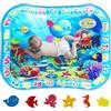 LAOYE Tappetino Gonfiabile per Neonati XXL 95x76cm / 37x30inch Tappetino d'Acqua per Bambini 3 6 9 12 Mesi, Tappeto Sensoriale per Risveglio, Tappetino per Giochi d'Acqua per Neonati da 3 a 24 Mesi