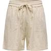 ONLY Pantaloncini da Donna con Elastico in Vita e Cintura, Rivestimento Argento., XL