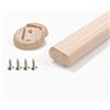 GQQGSHOP 1 Pezzi Asta Appendiabiti da Armadio di Legno, Tubo per mobili, Tubo per Armadio, Asta per Armadio, Armadio per Abiti | Tubo dell'Armadio Ovale | Lunghezza 400-1200 mm (Color : Camphor Wood, Size