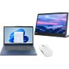 Lenovo IdeaPad Slim 3 15 + L15 FHD Mobile Monitor & Bluetooth Silent Mouse Processore AMD Ryzen 7 5825U da 2 GHz fino a 4,5 GHz, Windows 11 Home 64, 512 GB SSD M.2 2242 PCIe QLC - IPVISIT3