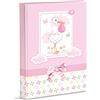 Mareli Album Fotografico Nascita cm 21x28 con taschette contiene 200 foto cm 13x18, Cicogna Rosa