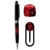 CERDÁ LIFE'S LITTLE MOMENTS Set di penne Daredevil Marvel per fan, confezione da 3 pezzi con penna premium, pin e segnalibro clip, licenza ufficiale, regalo per ufficio, studio e lettura, taglia unica