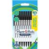 Paper Mate Kilometrico Penne a sfera Penna da scrittura lunga con punta media 1,0 mm Inchiostro nero 80% plastica riciclata 8 pz.