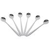 Uadme Set di 6 cucchiaini da tè in acciaio inox,con manico lungo,eleganti cucchiaini da caffè,latte,tè,torte,frullati,latte al cioccolato
