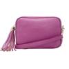 Chicca Borse Tracollina Borsa Donna in Pelle Dollaro Italiana Borsetta a Spalla (Fucsia)