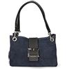 Chicca Borse Borsa donna borsa in pelle scamosciata borsetta italiana - Blu Scuro