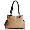 Chicca Borse Borsa a mano pochette da donna in pelle scamosciata 32 x 20 x 14 cm - Mod. Dafne