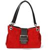 Chicca Borse Borsa donna borsa in pelle scamosciata borsetta italiana - Rosso