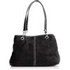 Chicca Borse 10028, Borsa a Mano Donna, Nero, 32x20x14 cm (W x H x L)