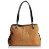 Chicca Borse Borsa a mano pochette da donna in pelle scamosciata 32 x 20 x 14 cm - Mod. Dafne
