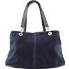 Chicca Borse 10028, Borsa a Mano Donna, Blu Scuro, 32x20x14 cm (W x H x L)