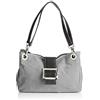 Chicca Borse Borsa a mano pochette da donna in pelle scamosciata 27 x 18 x 12 cm
