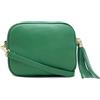 Chicca Borse Tracollina Borsa Donna in Pelle Dollaro Italiana Borsetta a Spalla (Verde Mela)