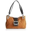 Chicca Borse Borsa a mano pochette da donna in pelle scamosciata 27 x 18 x 12 cm