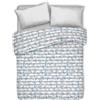 PENSIERI DELICATI Copriletto Matrimoniale 260 x 280 cm, Telo Singolo 100% Cotone Pique, Ideale Come Telo Arredo, Coperta Salva Letto 2 Piazze, Fantasia Marina Riga Azzurro, 100% Made in Italy