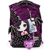 GO POP Zaino Love Dark Estensibile Round Per Bambine, 3 Scomparti E Tasche Interne, Schienale E Spallacci Imbottiti, Con Fascia Personalizzata E Pop Up, Per Scuole Elementari e Medie