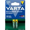Varta Batteria Ricaricabile 1000 mAH, Tipo AAA, Ministilo R3, Confezione da 2