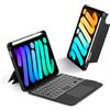 EAMPANG Custodia con tastiera trackpad per iPad mini 7a (A17 Pro, 2024)/6a generazione da 8,3, tastiera wireless retroilluminata a 7 colori, cover magnetica staccabile multi-angolo per iPad mini 6 7