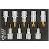 Hazet 163-271/9 Serie di Inserti Chiave a Bussola per Giraviti Torx, Oro, Attacco Quadro, Cavo, 12.5 mm 1/2 di Pollice