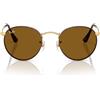 Ray-Ban Occhiali da Sole RB3447 927533 Round Metal Marrone/Marrone Unisex 50/21/145